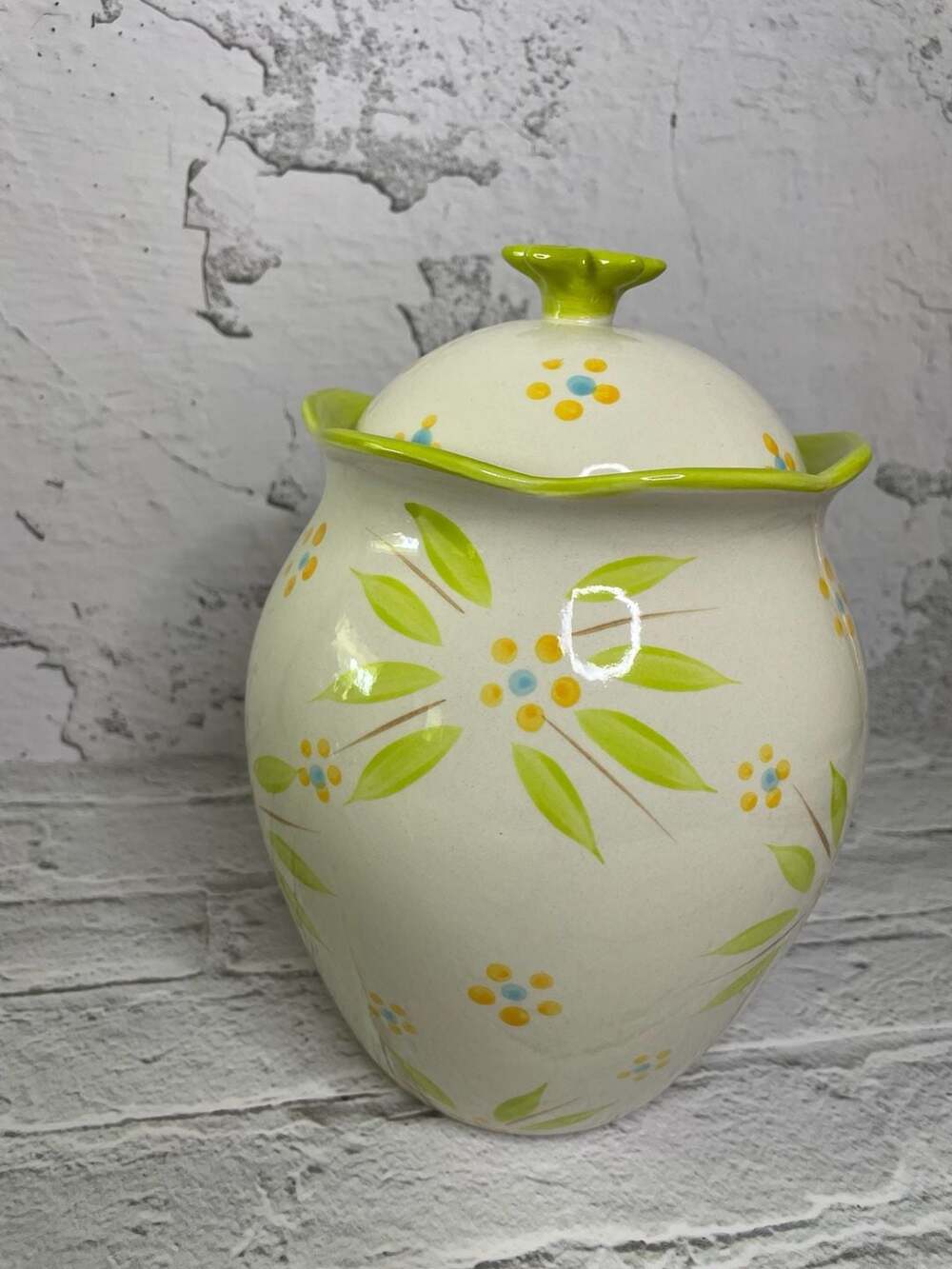 Temp-tations by Tara Old World Floral Pattern Ceramic Canister with Lid
